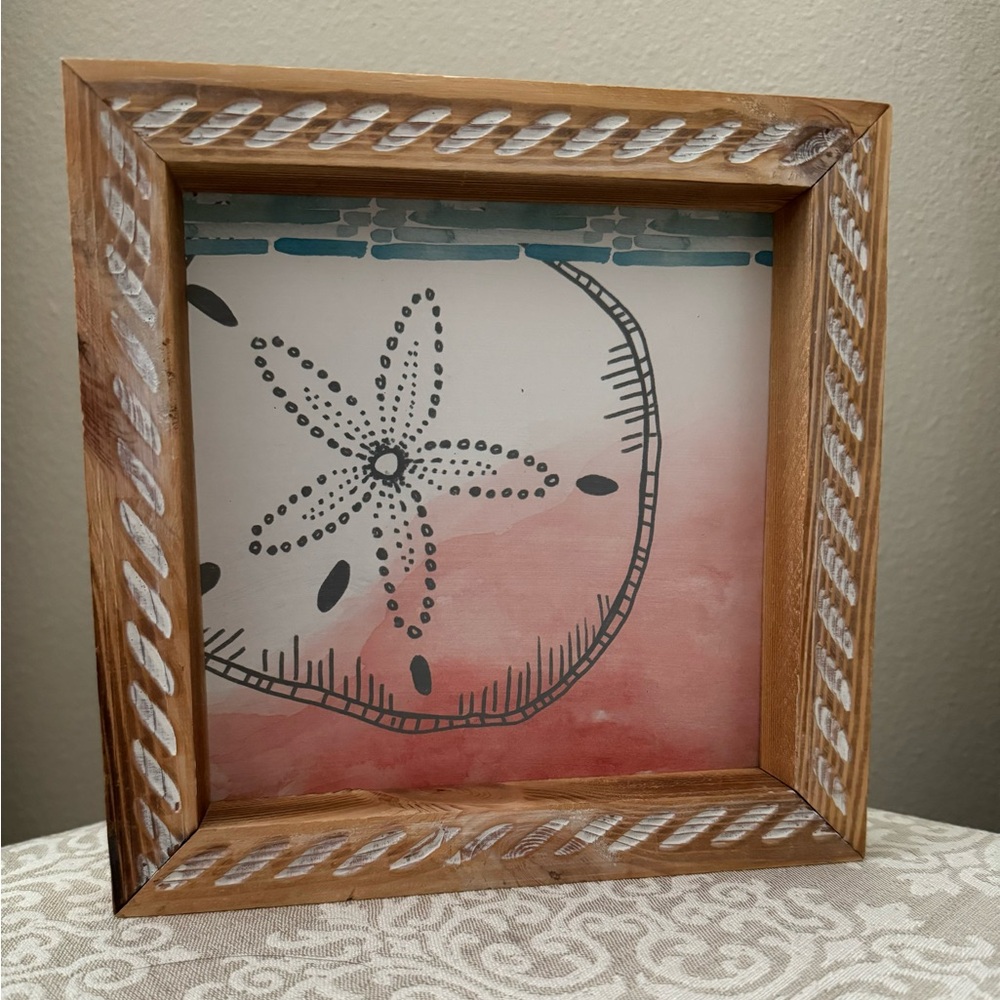 Wooden Plaque Sand Dollar